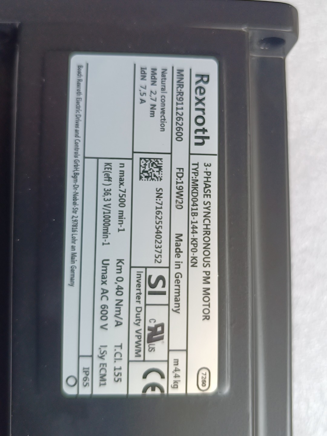 Rexroth Servo Motor MKD041B-144-KP0-KN - Image 3