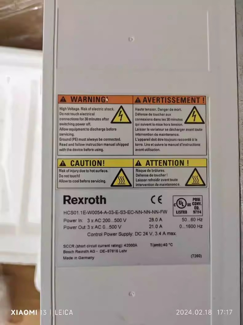 Rexroth HCS01.1E-W0054-A-03-E-S3-EC-NN-NN-NN-FW