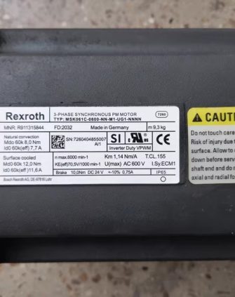 Rexroth MMSK061C-0600-NN-M1-UG1-NNNN High Performance Synchronous Servo Motor