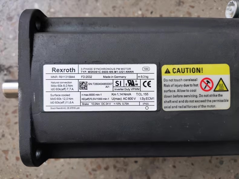 Rexroth MMSK061C-0600-NN-M1-UG1-NNNN High Performance Synchronous Servo Motor