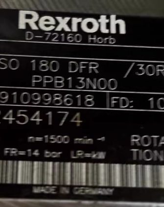 Rexroth Axial Piston Pump R910998618 A4VSO 180 DFR/30R-PPB13N00