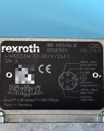 Rexroth Proportional Directional Valve R901496438 4WREE6W32-3X/V/24F1 — High-Precision Hydraulic Control Valve