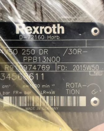 Rexroth Hydraulic Pump R910974769 A4VSO250DR/30R-PPB13N00 — High-Performance Variable Axial Piston Pump