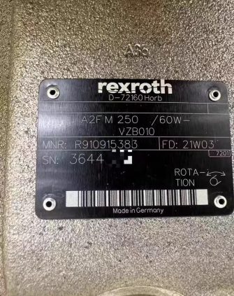 Rexroth Hydraulic Motor R910915383 A2FM250/60W-VZB010 — High-Performance Variable Displacement Axial Piston Motor