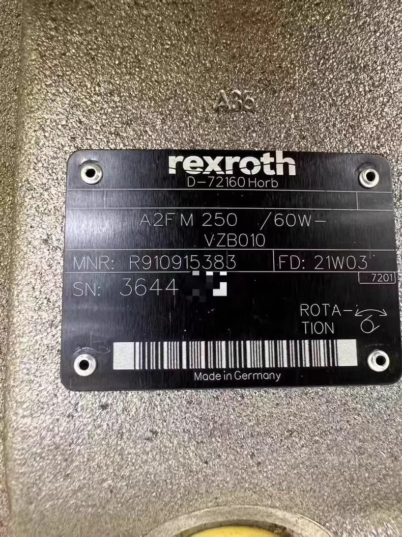 Rexroth Hydraulic Motor R910915383 A2FM250/60W-VZB010 — High-Performance Variable Displacement Axial Piston Motor