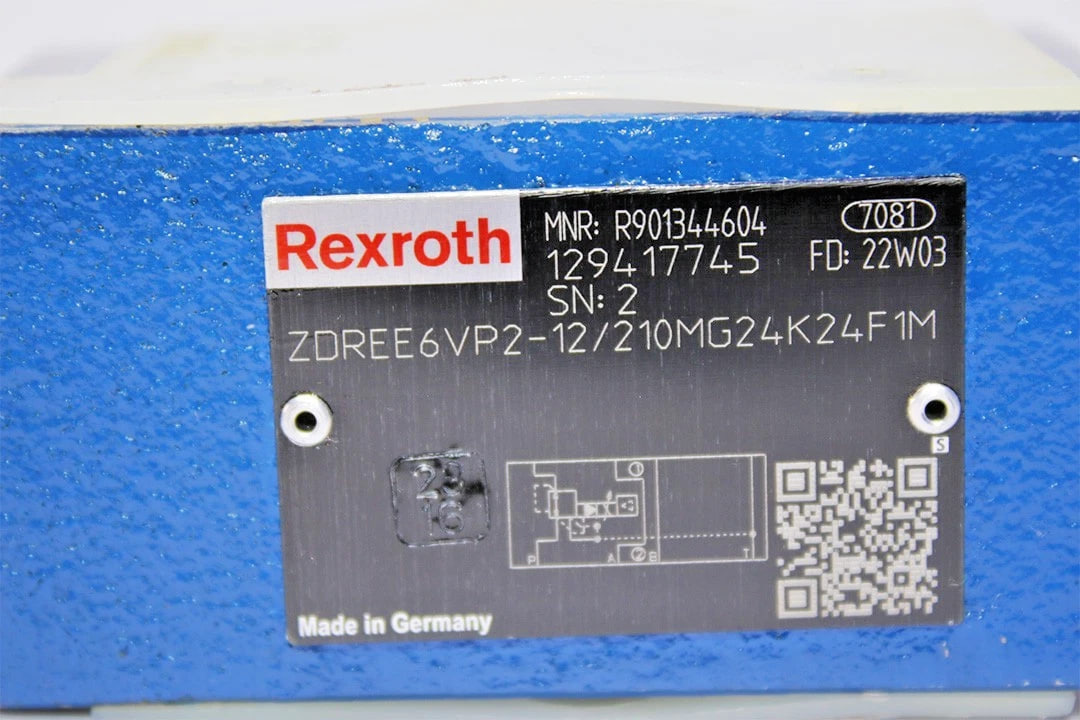 Rexroth R901344604 ZDREE6VP2-1X/210MG24K24F1M Proportional Pressure Reducing Valve